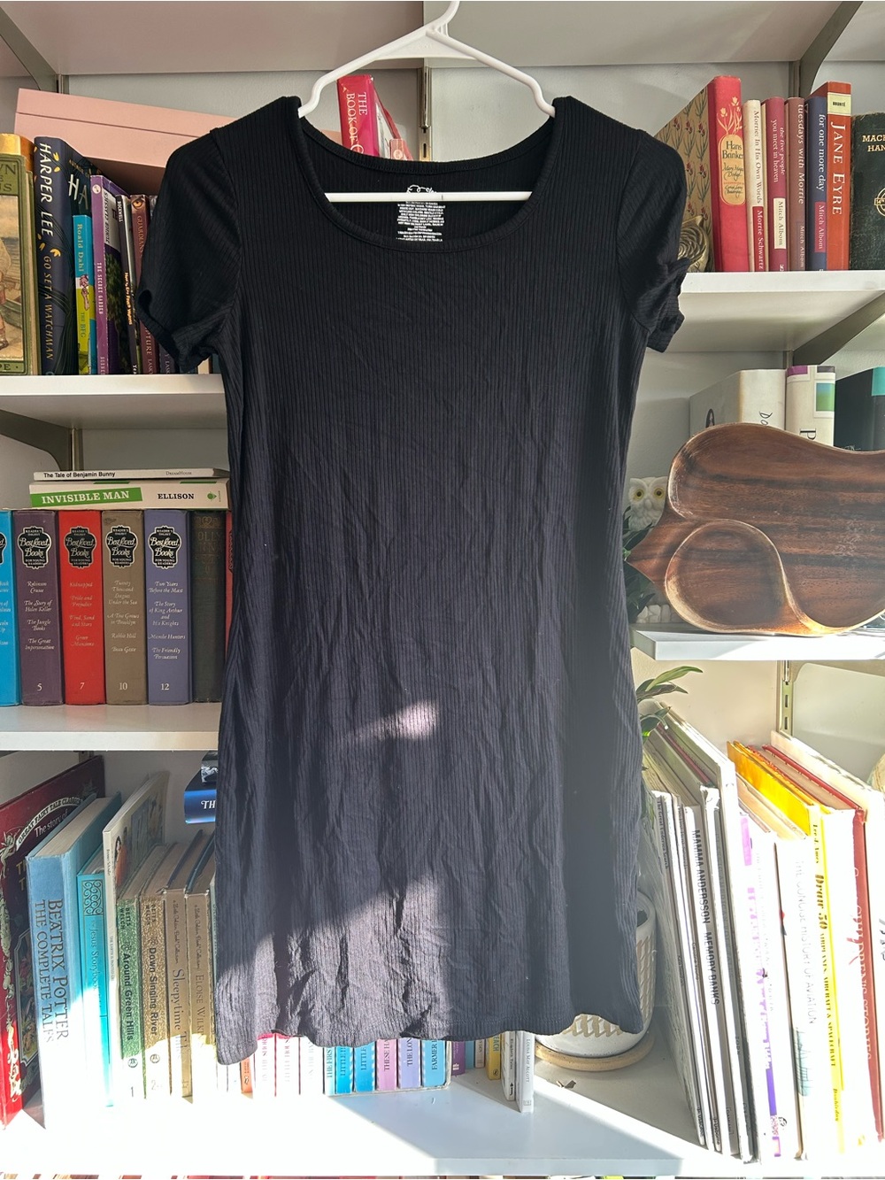 art class Black Ribbed Scoop Neck Tee Dress